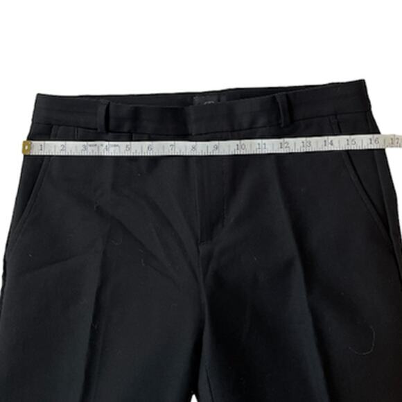 Banana Republic Leather Ankle Trim Black Pants Trousers Size 4 - Picture 7 of 12